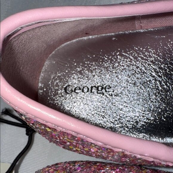 George Sparkling Pink Ballet Flats Kids Girls Size 13 - Picture 5 of 9